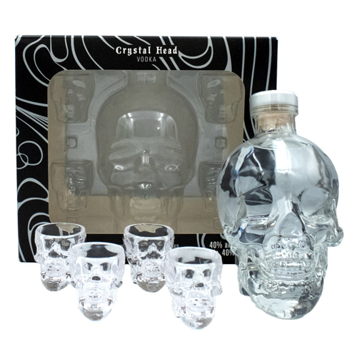 Εικόνα της Crystal Head Vodka 0.7L 40% (+4 Shot Glasses)