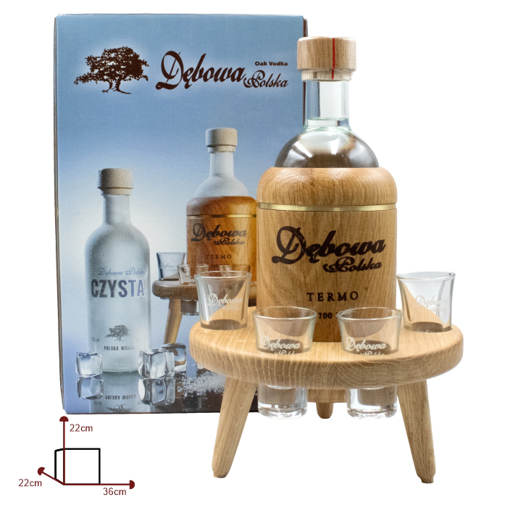 Εικόνα της Debowa Wooden Table (+4 glasses) 0.7L 40%