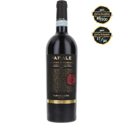 Εικόνα της Varvaglione Papale Linea Oro Primitivo Di Manduria DOP 2019 0.75L