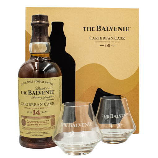 Εικόνα της Balvenie 14YRS Caribbean (+2 glasses) 0.7L 43%