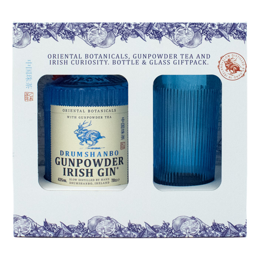 Picture of Drumshanbo Gunpowder Irish Gin + glass 0.7L 43%