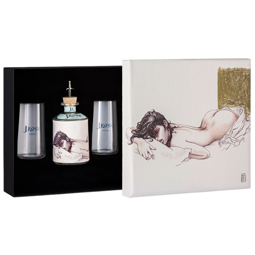 Εικόνα της Box +2 glasses J.Rose London Dry Gin - Whispers Of The Night 0.7L 43%