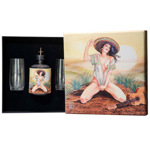 Εικόνα της Box +2 glasses J.Rose - La 7 Vidas Tequila Reposado 0.7L 40%